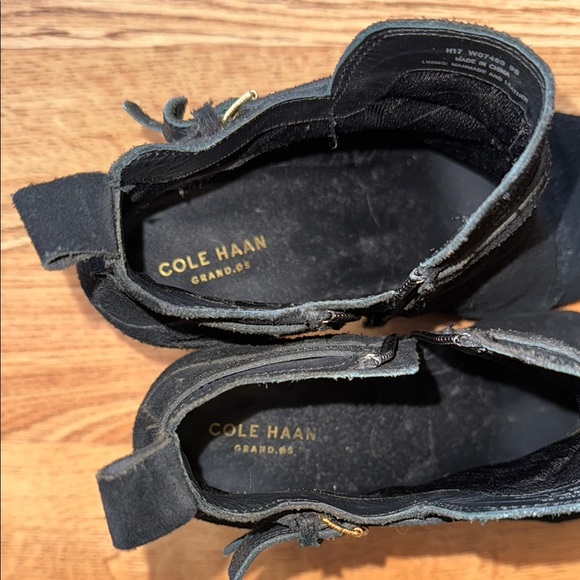 Cole Haan Black Suede Ankle Booties - Picture 2 of 6